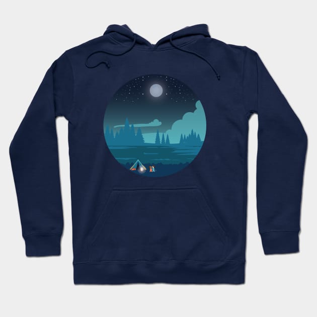 over the midnight moon Hoodie by naandraining